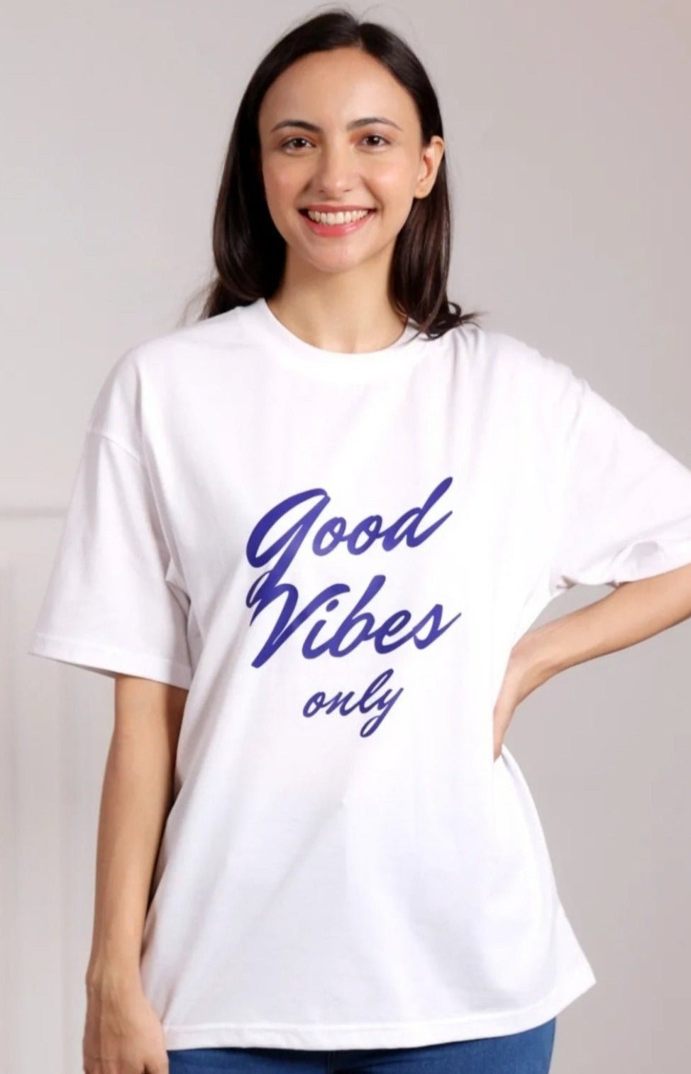 Oversized Good Vibes Only T-Shirt